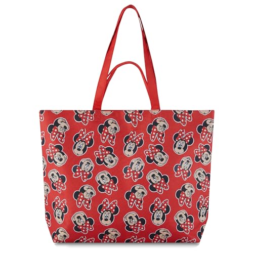 Disney Mickey und Minnie Mouse Canvas-Tragetasche – Mädchen, Jungen, Teenager, Erwachsene – Allover-Print, ikonischer Einzelgriff, Rot/Ausflug, einfarbig (Getaway Solids), Einheitsgröße von Disney