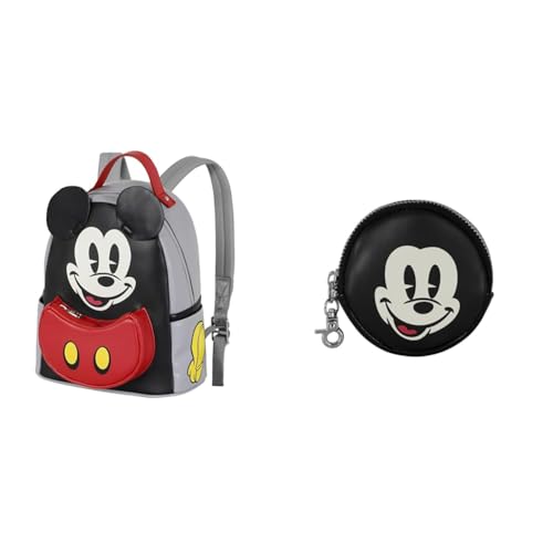 Disney Micky Maus Face - Heady Rucksack + Cookie Portemonnaie von Disney