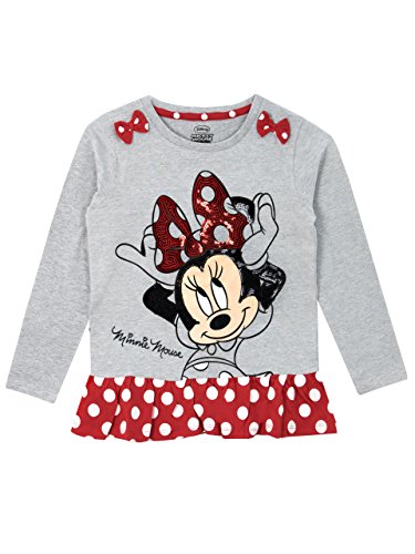 Disney Minni Maus Mädchen Minnie Mouse Langarmshirt (122 (Herstellergröße: 6-7 Jahre)) von Disney