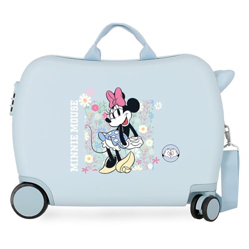 Disney Minnie Happy Hardside-Handgepäckkoffer mit 4 Rädern und Zahlenschloss für Kinder besteht aus ABS, einem stabilen und leichten Material. von Disney