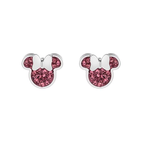 Disney Minnie Mädchen Ohrstecker, Edelstahl Zirkonia, Disney Schmuck von Disney