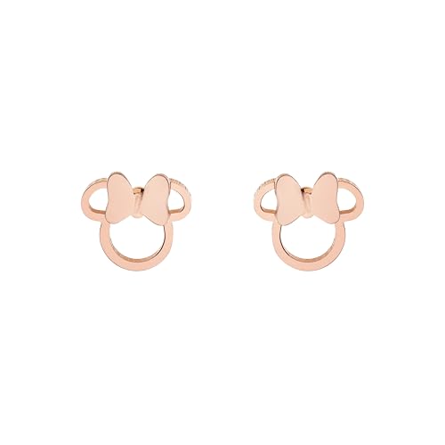 Disney Minnie Mädchen Ohrstecker, Edelstahl Zirkonia, Disney Schmuck von Disney