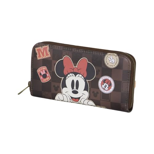 Disney Minnie Maus Journey-Unverzichtbare Geldbörse, Braun, 19 x 10 cm von Disney