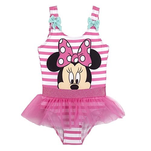 Disney Minnie Mouse Badeanzug für Mädchen, Einteiliger Badeanzug im Tutu Design, Größe 5 Jahre von Disney