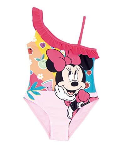 Disney Minnie Mouse Badeanzug für Mädchen, Schwimmen Kostüm Minnie Maus, Einteiliger Badeanzug für Mädchen, Geschenk für Mädchen, Größe 6 Jahre, Rosa von Disney