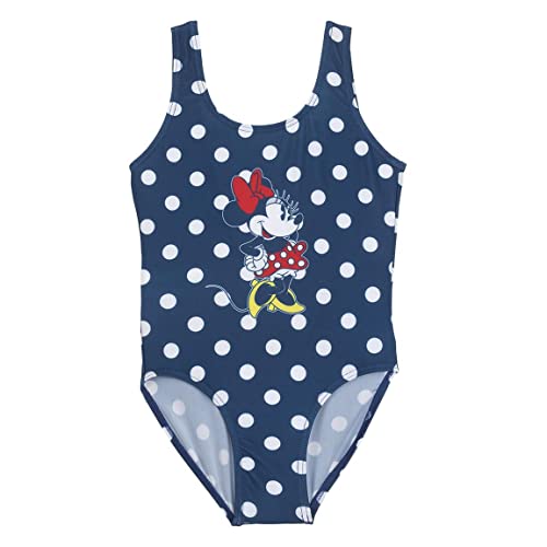 Disney Minnie Mouse Badeanzug für Mädchen, Schwimmen Kostüm für Mädchen, Schwimmanzug Minnie Maus Design, Geschenk für Mädchen, Größe 10 Jahre, Blau von Disney