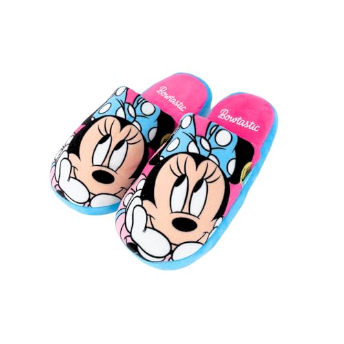 Disney Minnie Mouse Hausschuhe, Weiche Hausschuhe, Hausschuhe mit Rutschfester Sohle, Geschenk für Mädchen und Teenager | EU 32/33 von Disney