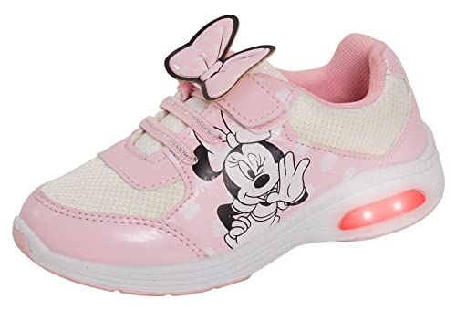 Disney Minnie Mouse Mädchen Leuchtende Turnschuhe Kinder Touch Fasten Blinkende LED Sportschuhe, rose, 30 EU von Disney