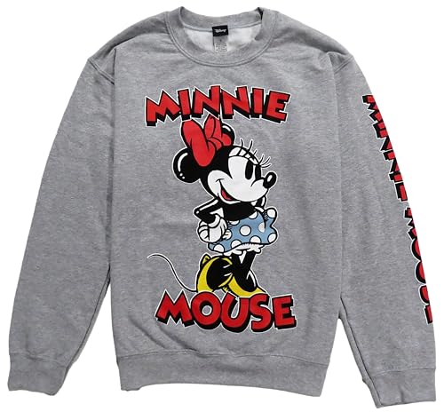 Disney Minnie Mouse Pullover Sweatshirt, Minnie Grey Heather, X-Large von Disney