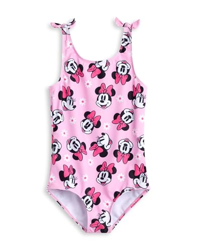 Disney Minnie Mouse Rosa 1-teiliges Badeanzug | Klassische ärmellose Bademode für Mädchen | Strandmode mit Cartoon-Minnie-Maus-Print | Schwimmbekleidung für Jugendliche – 4–5 Jahre von Disney