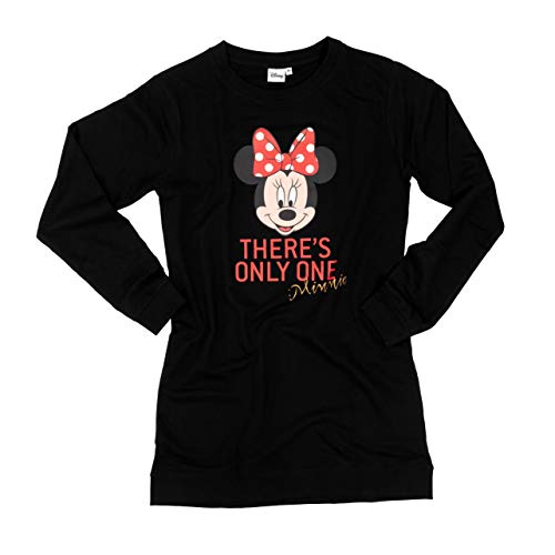 Disney Minnie Mouse – There’s only one Damen Nachthemd Schlafshirt Pyjama Langarm Oberteil Schwarz Gr. L von Disney