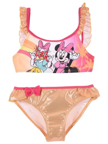 Disney Minnie Mouse und Daisy Bikini für Mädchen, Zweiteiliger Badeanzug mit Hellem Design, Kinderbadeanzug, Größe 8 Jahre | Gelb von Disney
