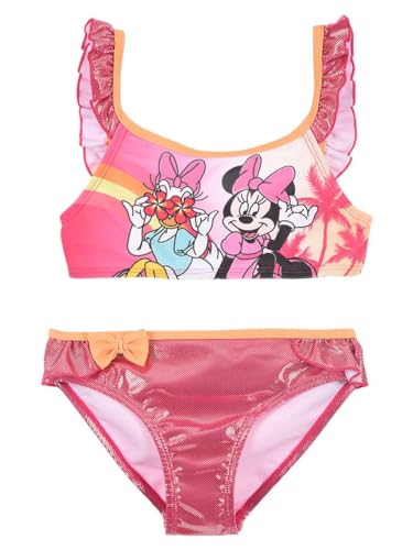 Disney Minnie Mouse und Daisy Bikini für Mädchen, Zweiteiliger Badeanzug mit Hellem Design, Kinderbadeanzug, Größe 8 Jahre | Rosa von Disney