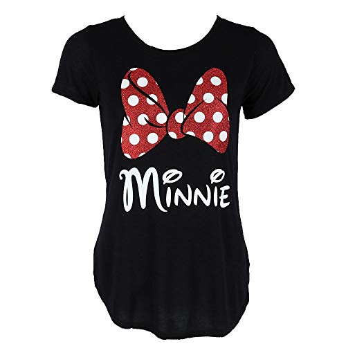 Disney minnie roter schein polka punkt bogen t shirt für mütter (frauen, small) von Disney