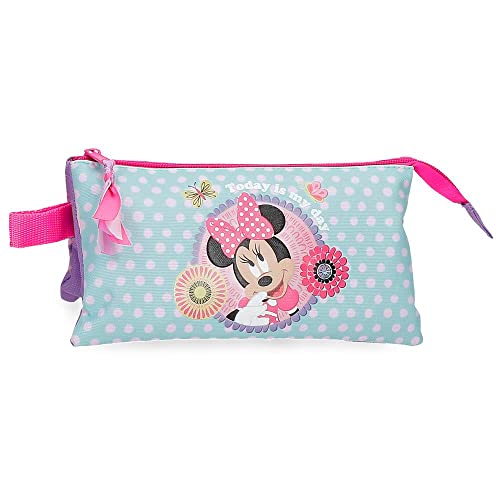 Disney Minnie Today is my day Triple Purple Federmäppchen, 22 x 12 x 5 cm, Polyester von Disney