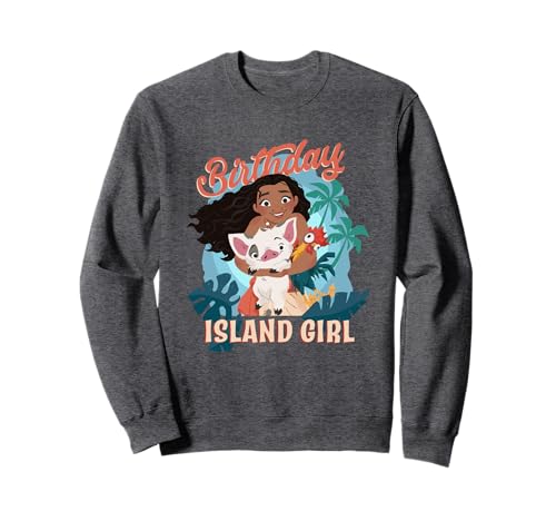 Disney Moana Birthday Island Girl Moana Pua Hei Hei Big Logo Sweatshirt von Disney