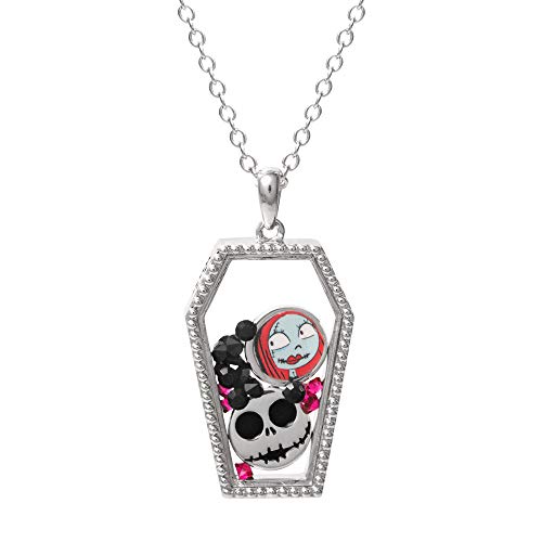 Disney Nightmare Before Christmas Silver Plated Coffin Shaker Necklace, Official License von Disney