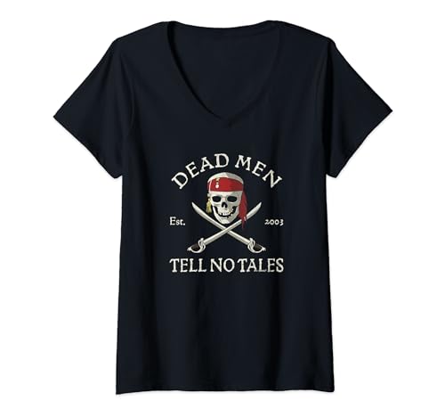 Disney Pirates of the Caribbean Dead Men Tell No Tales T-Shirt mit V-Ausschnitt von Disney