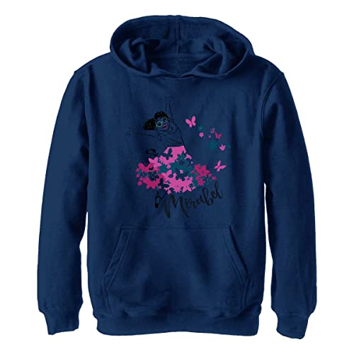 Disney Pixar Encanto Miralbel Happy Floral Jump Boys Hoodie, Navy Blue Heather, Large von Disney