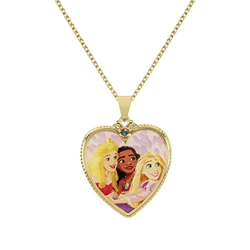 Disney Princess Rosa vergoldet Herzform Bild Anhänger CF01154YRCL-Q von Disney