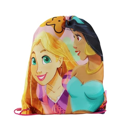 Disney Princesse Turnbeutel für Mädchen, Kinder Rucksack mit Kordelzug, Gepäcktasche, Reisesack Rucksack, Geschenk für Kinder von Disney