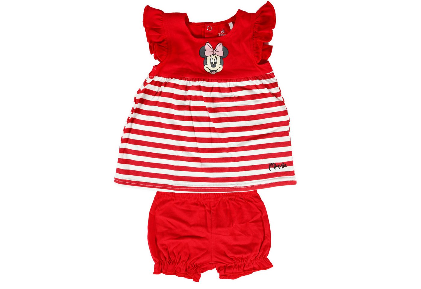 Disney Print-Shirt Disney Minnie Maus Mädchen Baby 2tlg. Set kurzarm Bluse plus Shorts Gr. 62 bis 86, 100% Baumwolle von Disney
