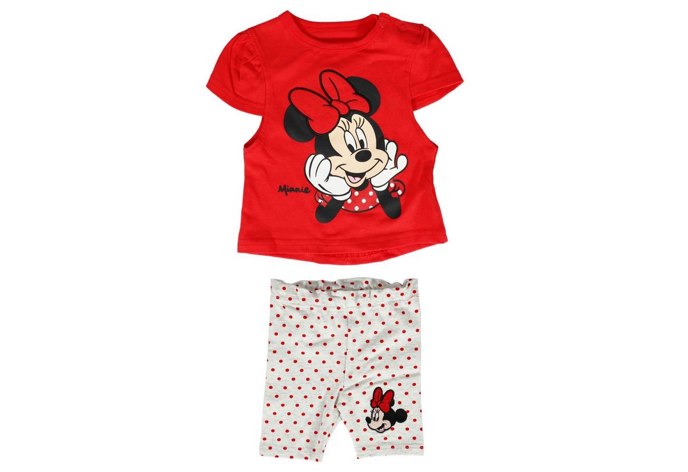 Disney Print-Shirt Disney Minnie Maus Mädchen Baby Shirt plus Hose (2-tlg) Gr. 62 bis 86, Baumwolle von Disney