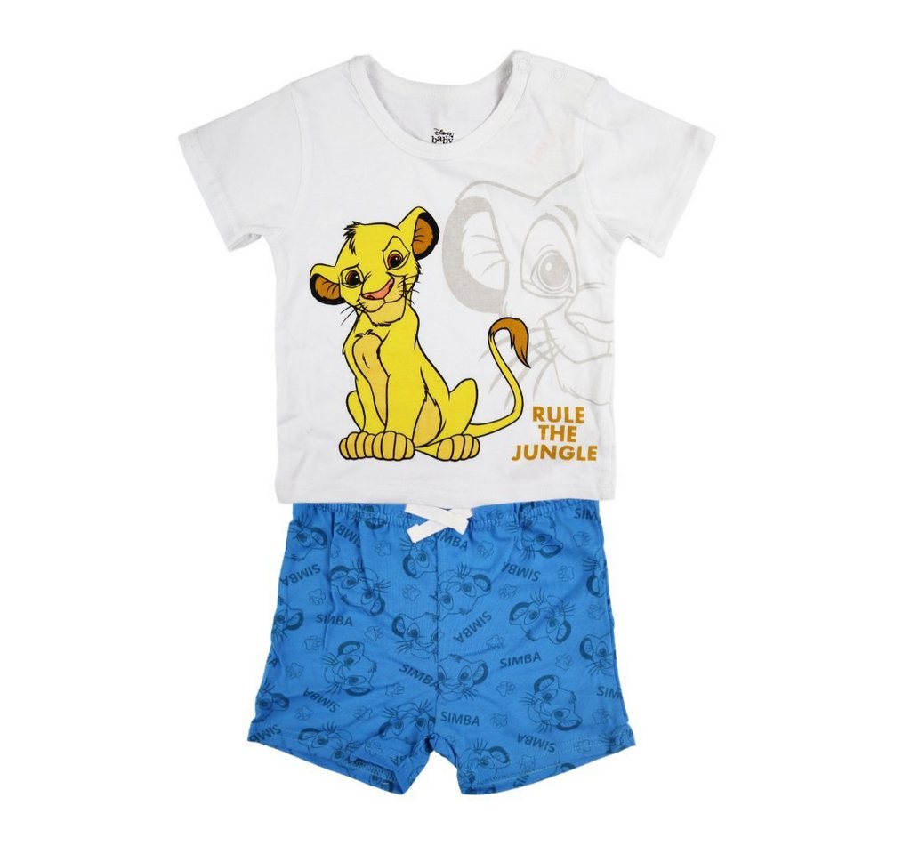 Disney Print-Shirt König der Löwen Simba Baby Shorts plus T-Shirt Gr. 62 bis 86, 100% Baumwolle von Disney