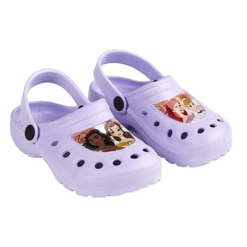 Disney Prinzessin Clogs für Mädchen, Sandalen Aschenputtel Ariel Belle Moana, Größe EU 22/23 | Lila von Disney