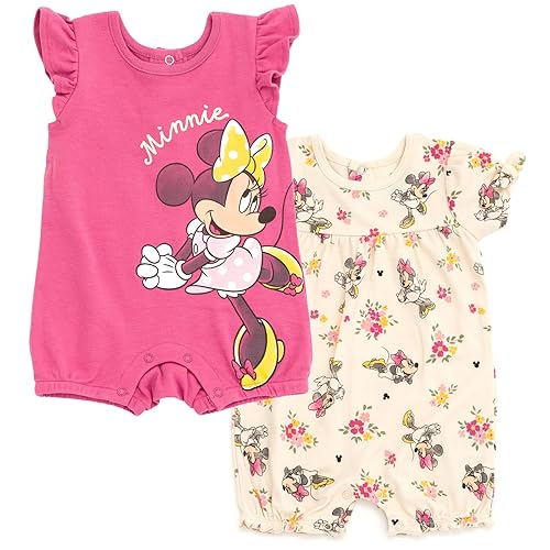 Disney Prinzessin Minnie Mouse Ariel Baby Mädchen Strampler für Neugeborene bis Säuglinge, 2er-Pack, Rot/mehrfarbig, 3-6 Monate Disney Prinzessin Minnie Mouse Ariel Baby Mädchen Strampler für Neugeborene bis Säuglinge, 2er-Pack, Rot/mehrfarbig, 3-6 Monate von Disney