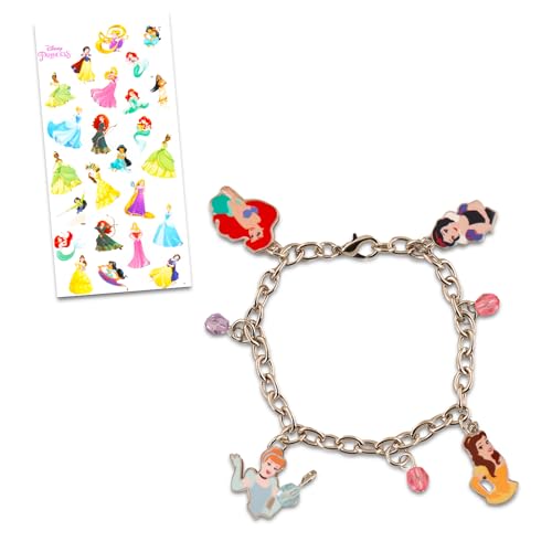 Disney Prinzessinnen-Charm-Armband für Mädchen – Paket mit Prinzessinnen-Armband kommt mit Arielle, Aschenputtel, Belle und Schneewittchen Charms und mehr | Disney Armband-Set Disney Prinzessinnen-Charm-Armband für Mädchen – Paket mit Prinzessinnen-Armband kommt mit Arielle, Aschenputtel, Belle und Schneewittchen Charms und mehr | Disney Armband-Set von Disney