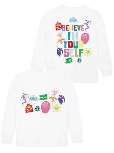 Disney Pullover | Alles Steht Kopf 2 Film Pullover Mädchen | Sweatshirts Für Mädchen | Weiß 128 von Disney