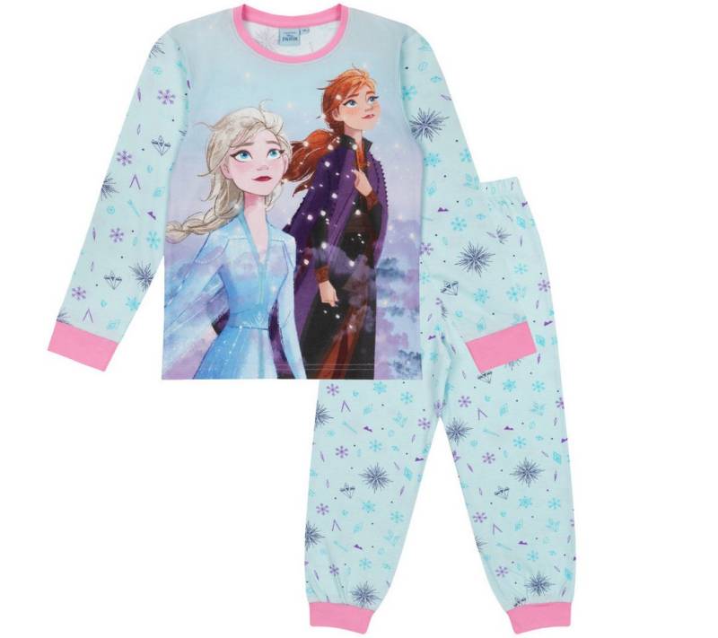 Disney Pyjama Eiskönigin 2 Schlafanzug langarm Pyjama mit Anna und Elsa von Disney