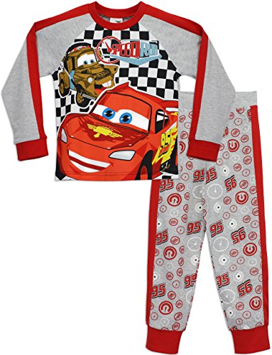Disney Cars Schlafanzug | Lightning McQueen Schlafanzüge Für Jungen | Lang Pyjama Kinder Mehrfarbig 116 von Disney