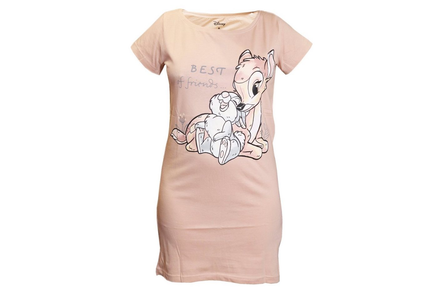 Disney Pyjamaoberteil Disney Bambi Klopfer Damen kurzarm Schlafshirt Nachthemd Gr. XS bis XL Baumwolle von Disney