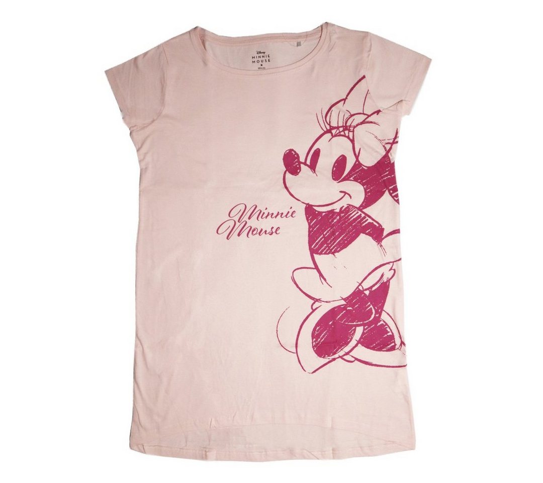 Disney Pyjamaoberteil Disney Minnie Maus Damen kurzarm Schlafshirt Nachthemd Gr. XS bis XL von Disney