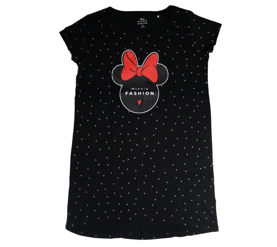 Disney Pyjamaoberteil Disney Minnie Maus Damen kurzarm Schlafshirt Nachthemd Gr. XS bis XL von Disney