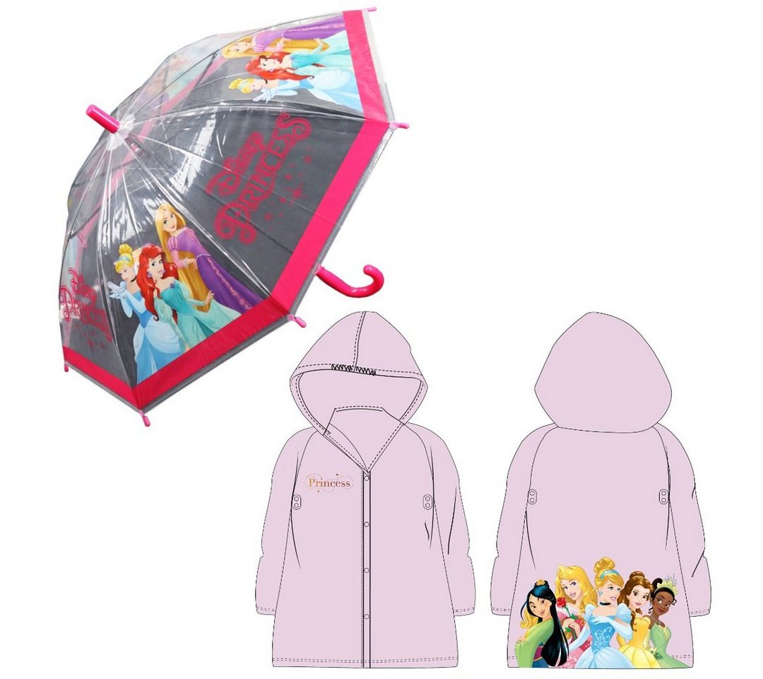 Disney Regenponcho Disney Prinzessinnen Kinder Regenponcho Regenschirm Gr. 98 bis 128 von Disney