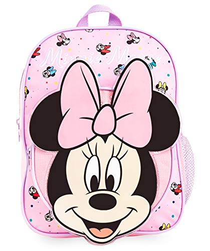 Disney Rucksack Kinder, Kindergartenrucksack Mädchen Minnie Mouse (Rosa 3D Minnie) von Disney