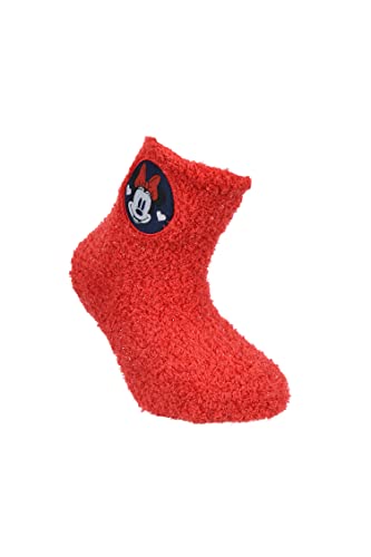DISNEY Rutschfeste Kindersocken – Socken für Mädchen Minnie Maus – Kindersocken, rot, 23-26 von DISNEY