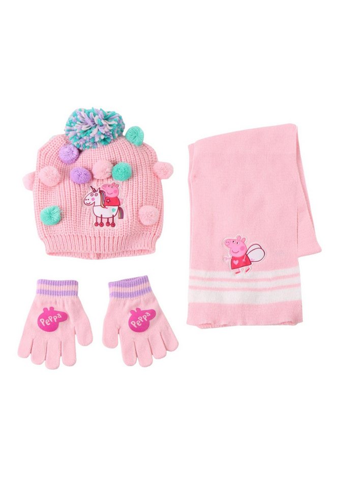 Disney Schal 3-teiliges Peppa Pig Schal-Set, (Set) von Disney