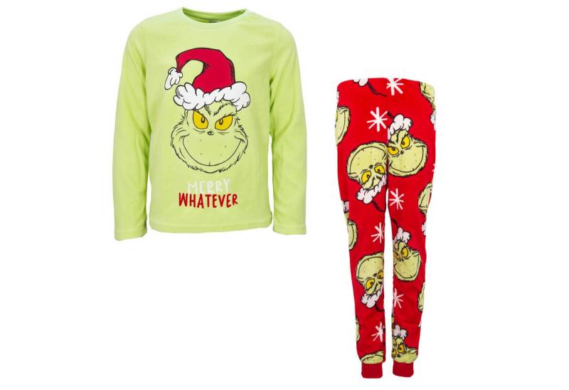 Disney Schlafanzug Disney der Grinch Velour langarm Schlafanzug Pyjama Shirt Hose Gr. 134 bis 176 von Disney