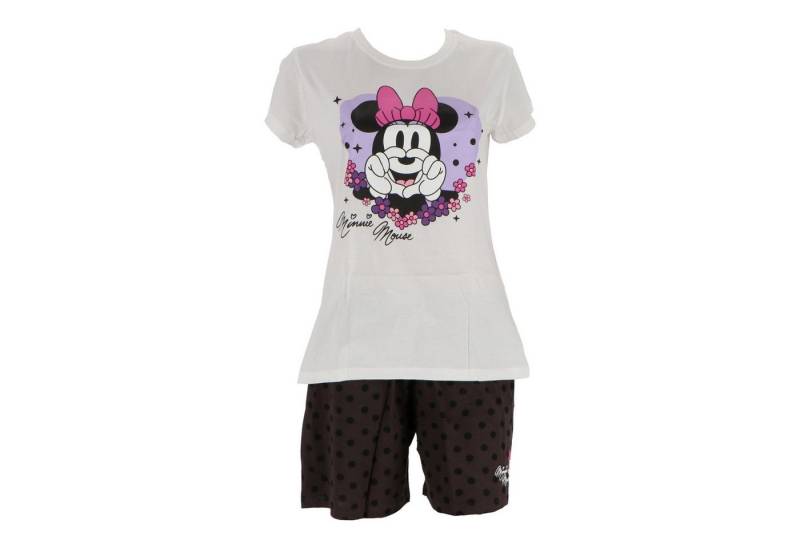Disney Minnie Mouse Schlafanzug Minnie Mouse Maus Damen Shorty Pyjama kurz Shirt + kurze Hose von Disney Minnie Mouse