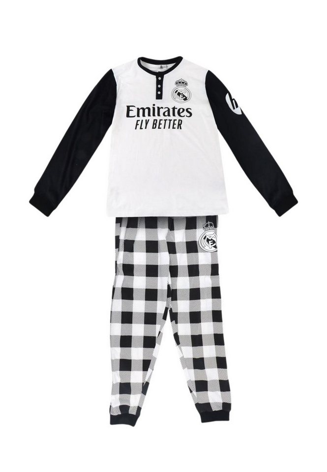 Disney Schlafanzug Real Madrid Premium Langarm-Pyjama – Weiches Single-Jersey (Set) von Disney