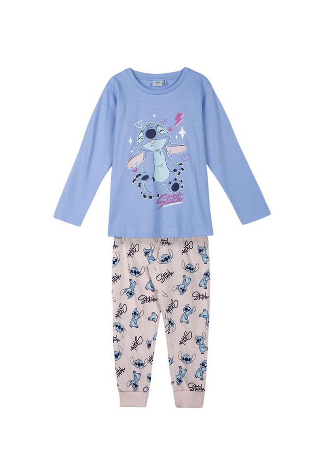 Disney Schlafanzug Zweiteiliges Kinder Pyjama-Set mit Stitch (Langarm) (Set) von Disney
