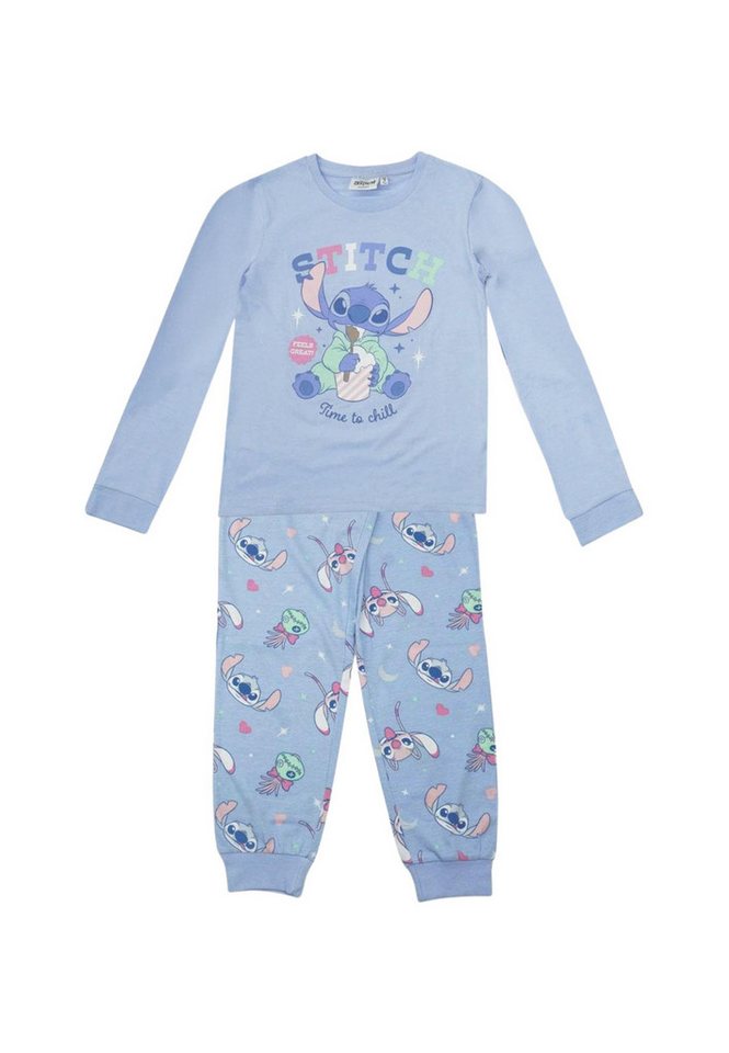 Disney Schlafanzug Zweiteiliges Kinder Pyjama-Set mit Stitch (Langarm) (Set) von Disney