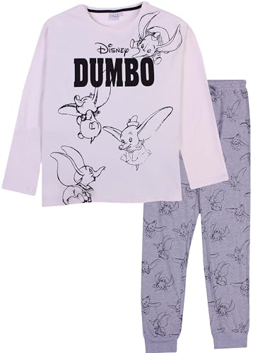 Disney Schlafanzug für Damen, mit Minnie Maus, Marie Cat und Dumbo. Damen-Pyjama-Sets für Frauen. Luxuriöse weiche Baumwolle, perfekte Damen-Nachtwäsche., Rosa Dumbo, 38 von Disney