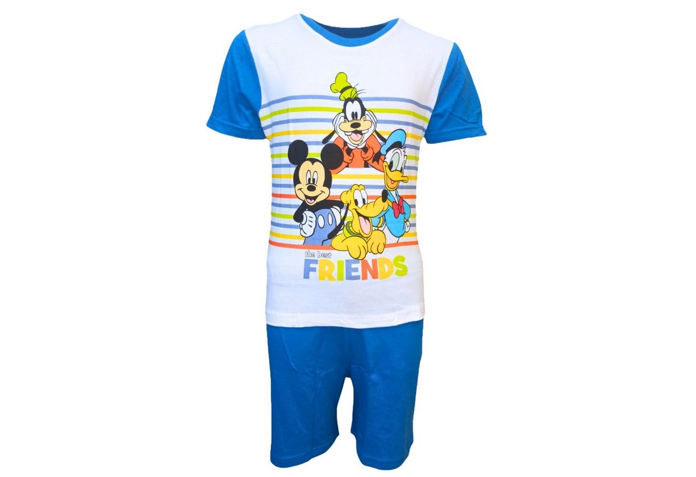 Disney Schlafanzug THE BEST FRIENDS (2 tlg) Jungen Pyjama Set kurz - Shorty Gr. 98-128 cm von Disney