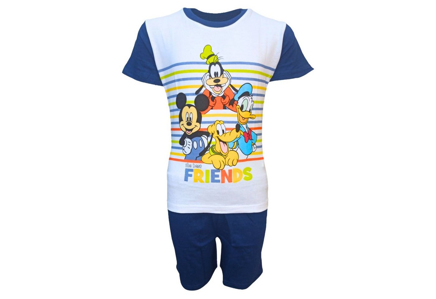 Disney Schlafanzug THE BEST FRIENDS (2 tlg) Jungen Pyjama Set kurz - Shorty Gr. 98-128 cm von Disney