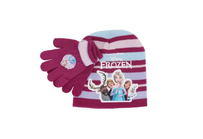 Disney Schlupfmütze Disney Die Eiskönigin Elsa Kinder Herbst Wintermütze plus Handschuhe (2-St) Gr. 53 bis 55 von Disney
